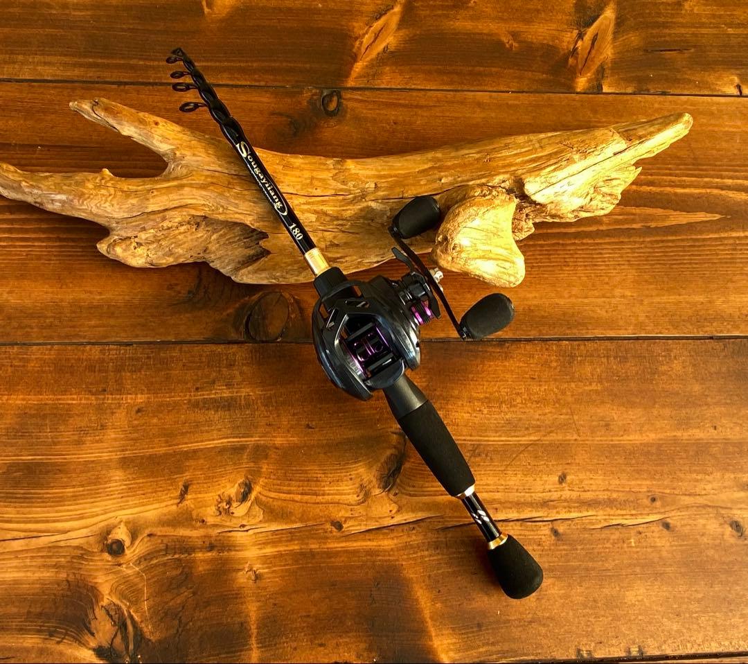 釣り竿セット　ベイトロッド　6ft テレスコ　ベイトリール　バス釣り　超軽量