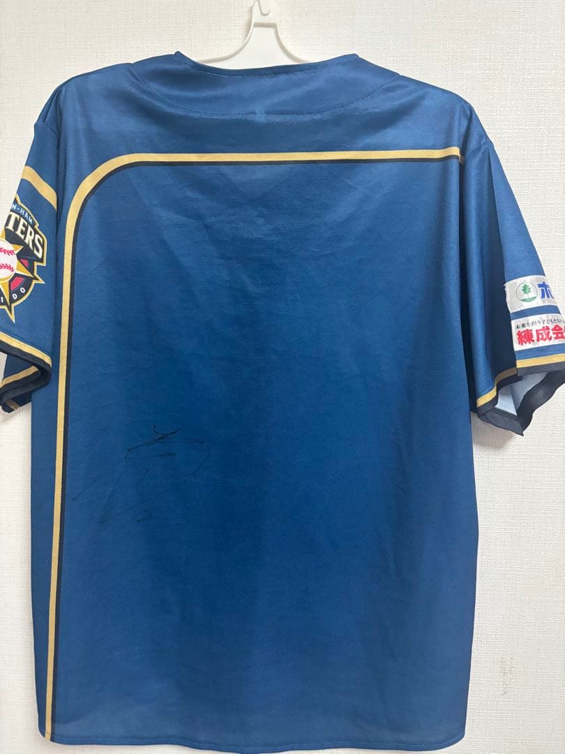 北海道日本ハムファイターズスカイブルーユニフォーム杉谷拳士直筆サイン入り