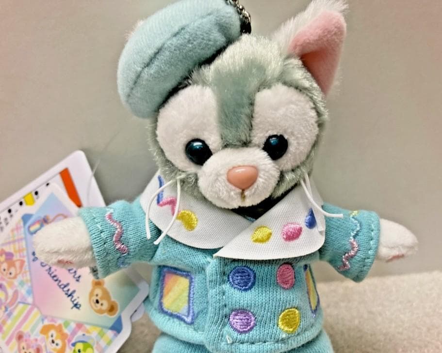 新品未使用タグ付き ジェラトーニ ぬいぐるみバッジ ハートフェルトレターズ