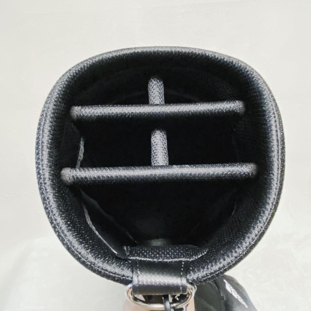 美品　adidas アディダス　キャディバッグ　ブラック　黒　ロゴ　9型　軽量