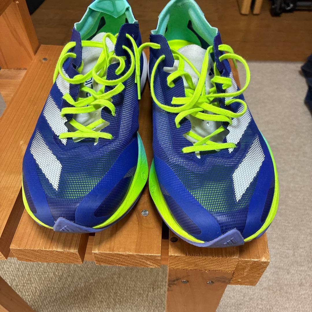 ADIZERO ADIOS 8 ランニングシューズ ネイビー/ライム　26センチ