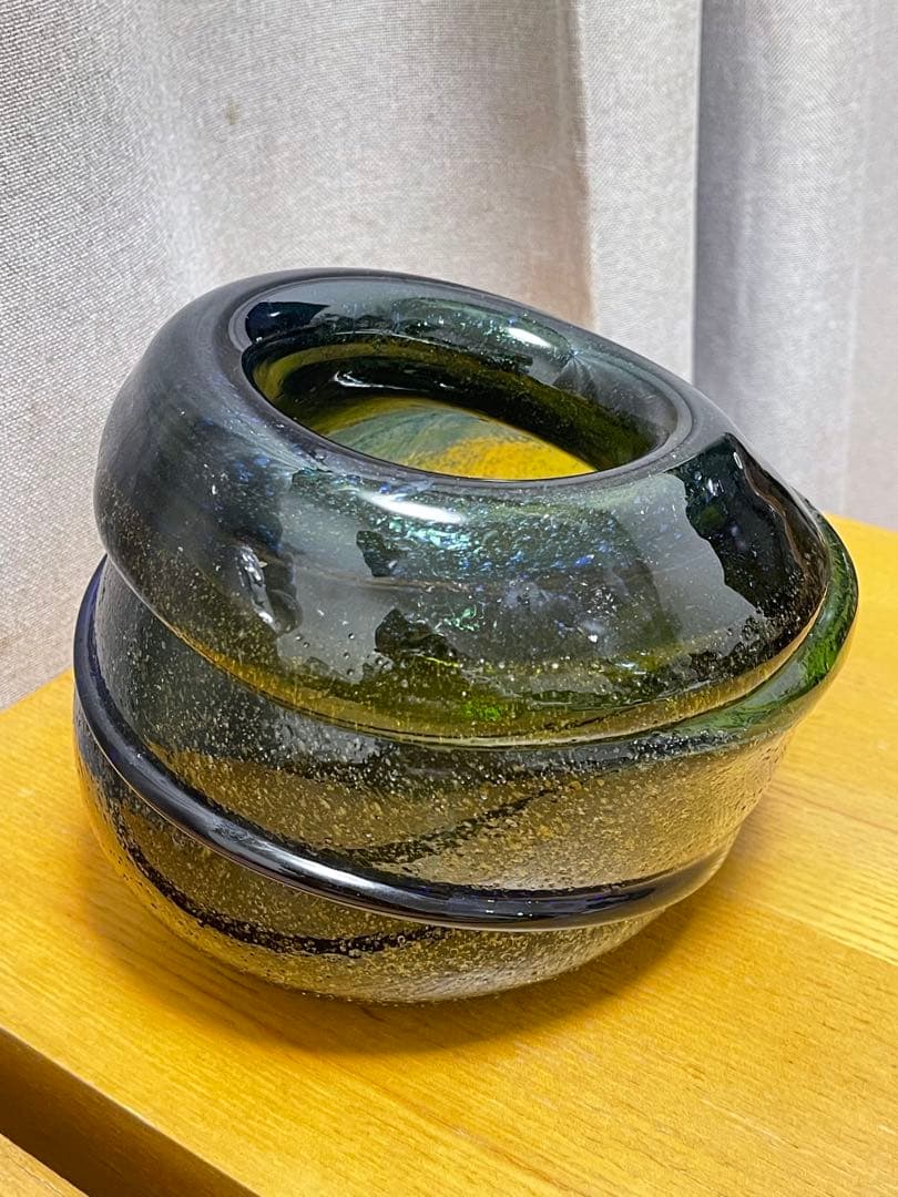 稲嶺盛吉 花瓶 琉球ガラス