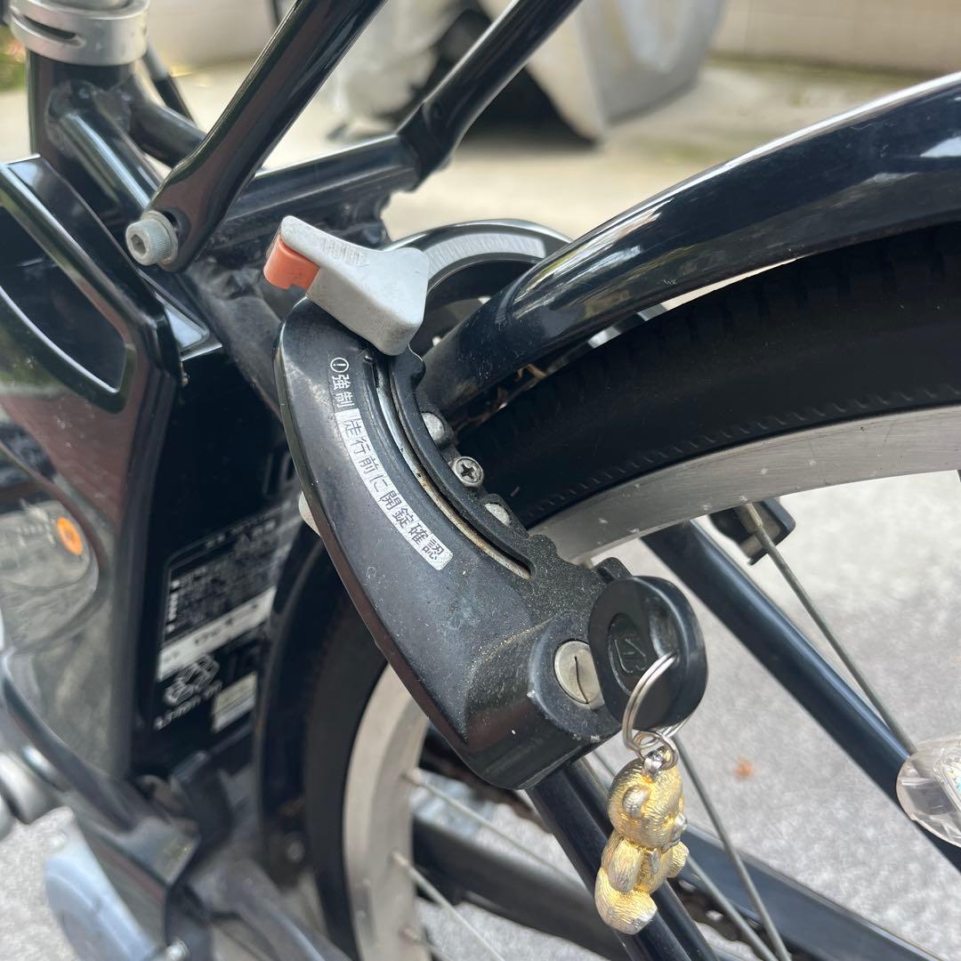 電動アシスト自転車 黒 前カゴ付き