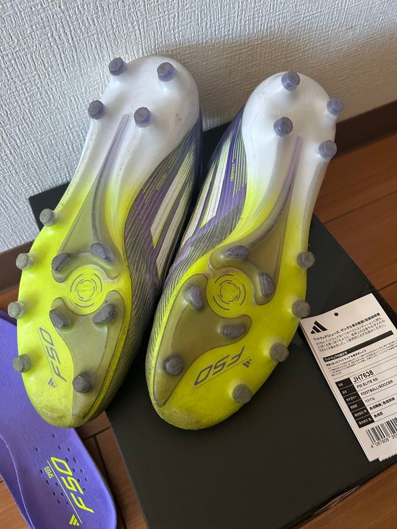 adidas F50 エリートAG 25.5 サッカースパイク 補強済