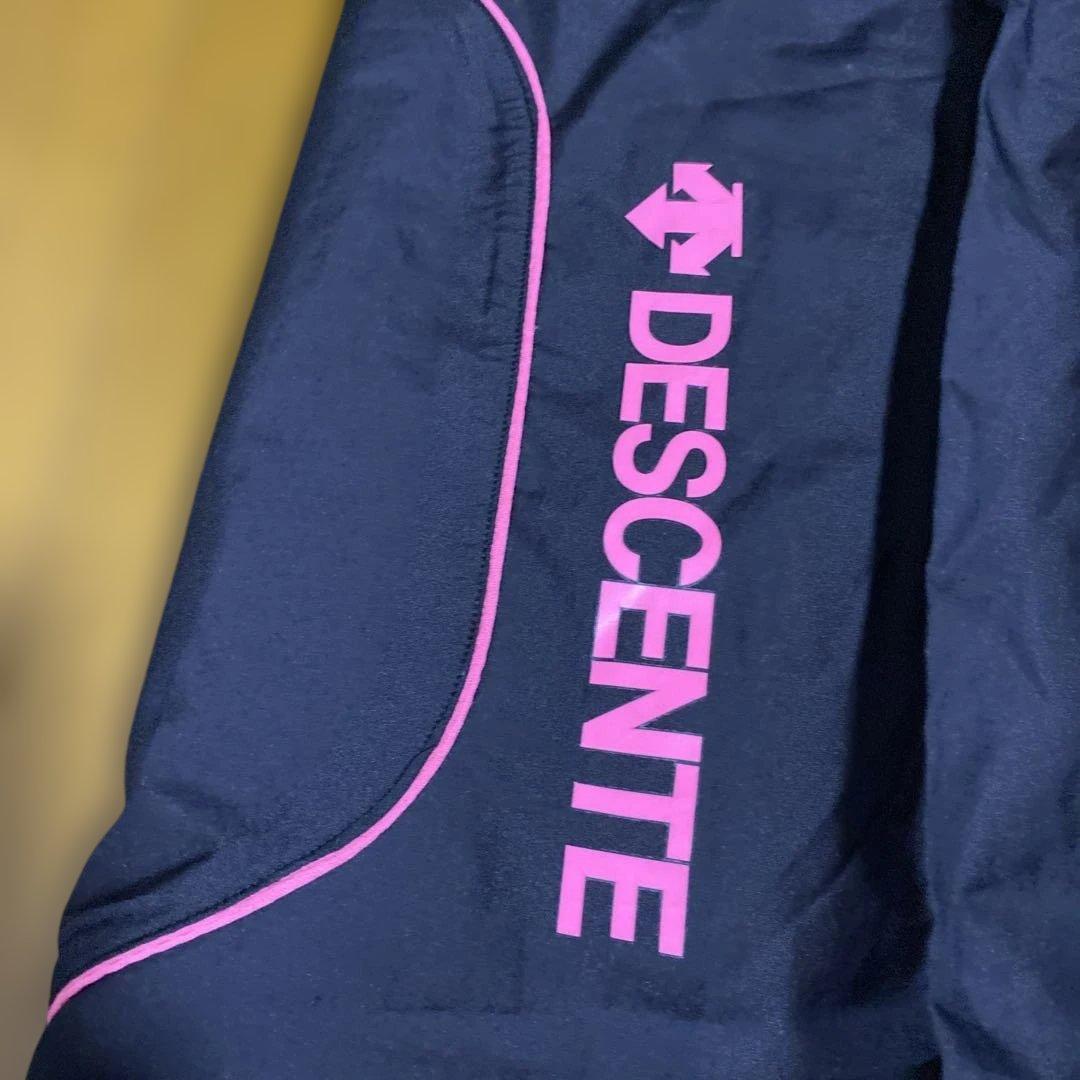 DESCENTE ウォームアップウェア 上下セット 黒/ピンク