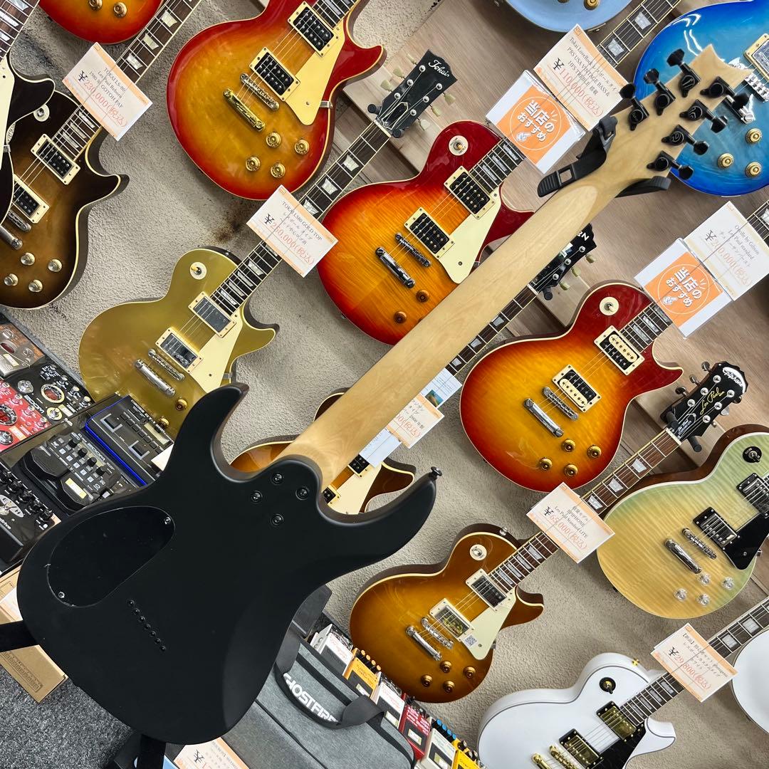 【11892】【新品】7弦ギター ファンフレット マルチスケール ブラック
