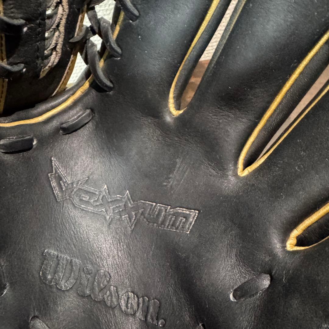Wilson ウィルソン　オールラウンド　グローブ 軟式 黒×金 土手紐抜