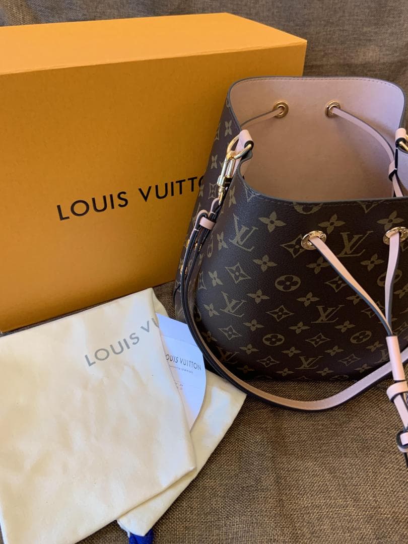Louis vuittonモノグラム ネオノエ ローズプードル ピンク ブラウン