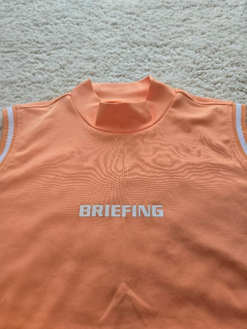 【L 】BRIEFING オレンジ ノースリーブハイネック　美品