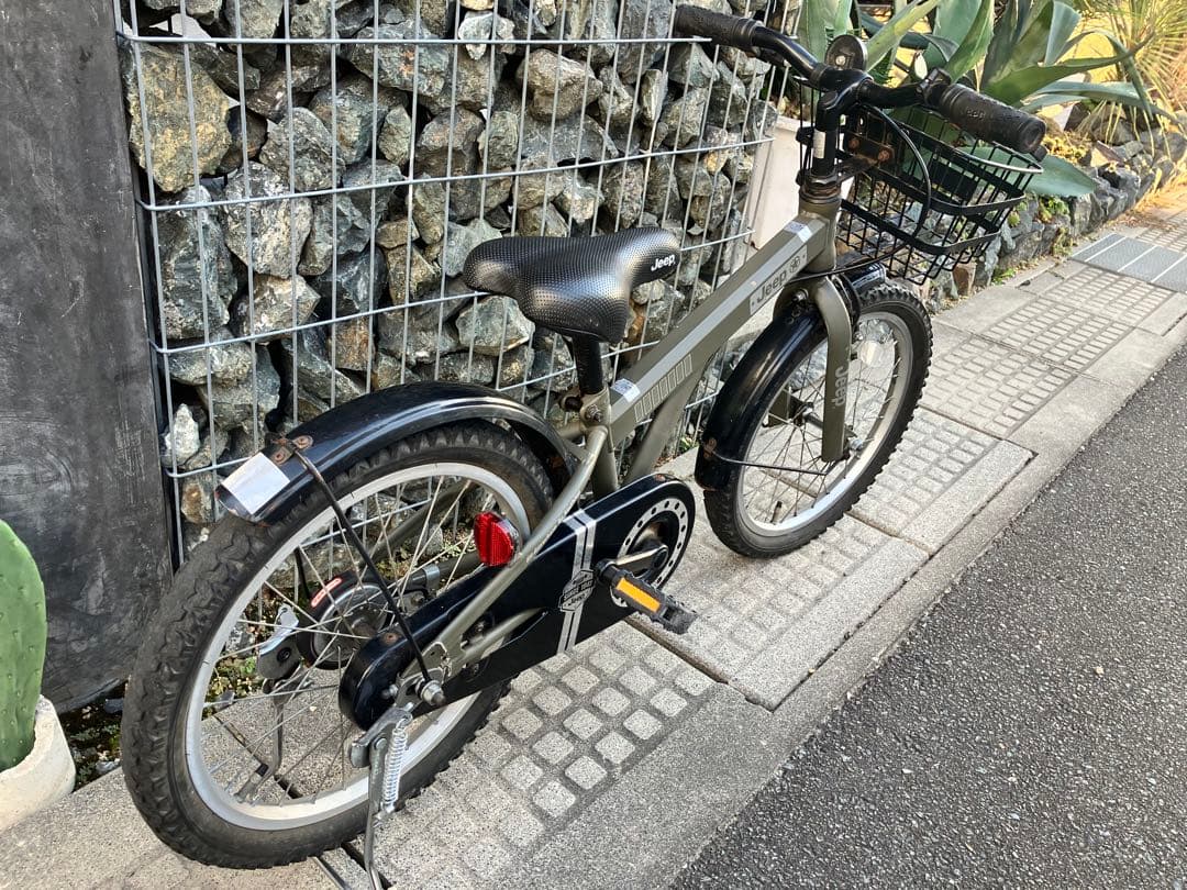 【自転車　jeep】オリーブグリーン 18インチ　子供用自転車