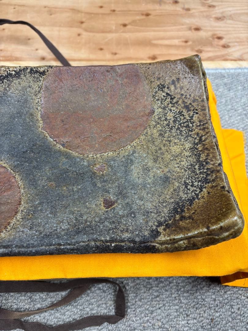 Bizen Ware　たたき皿　長方皿　楽山窯　藤原康　備前焼　びぜん