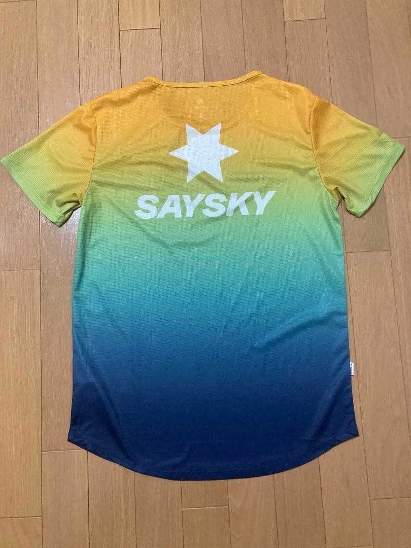 SAYSKY Tシャツ Drip Dye Flow-Blue Aop