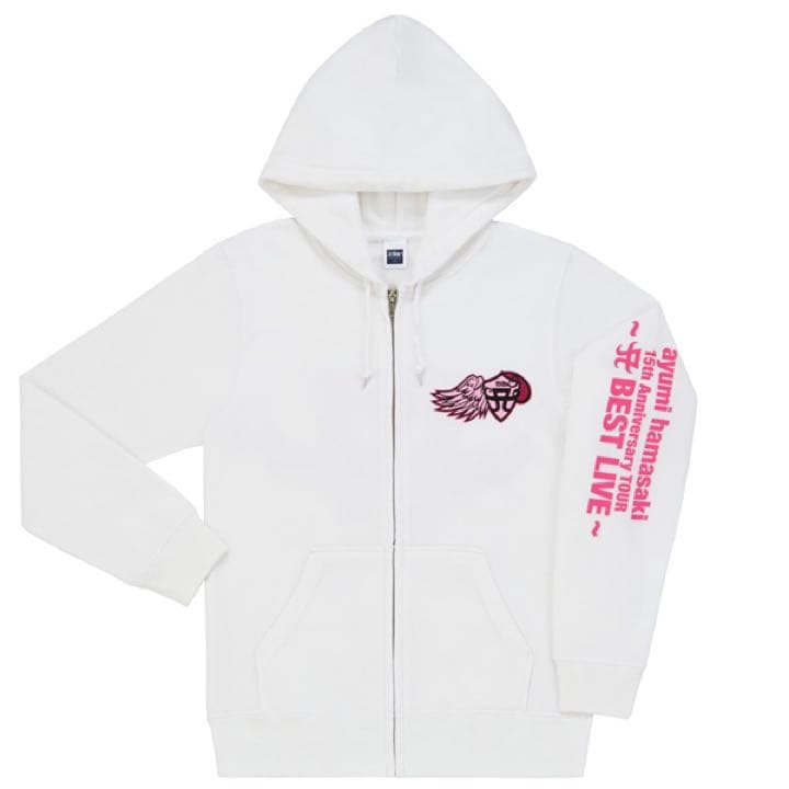 美品★浜崎あゆみ パーカー ホワイト 白 15th 15周年