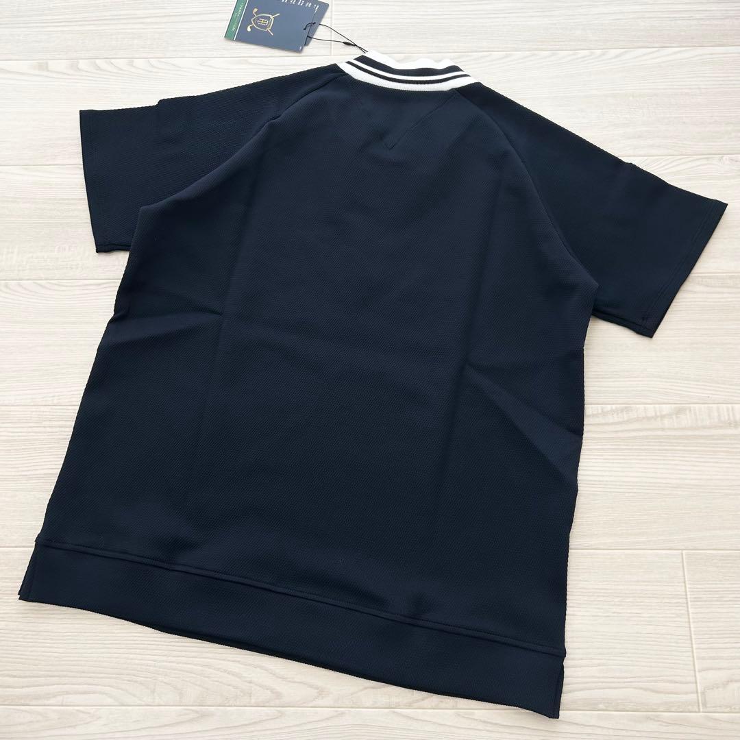 新品　トミーヒルフィガーゴルフ　モックネック　半袖シャツ　カットソー　ネイビー