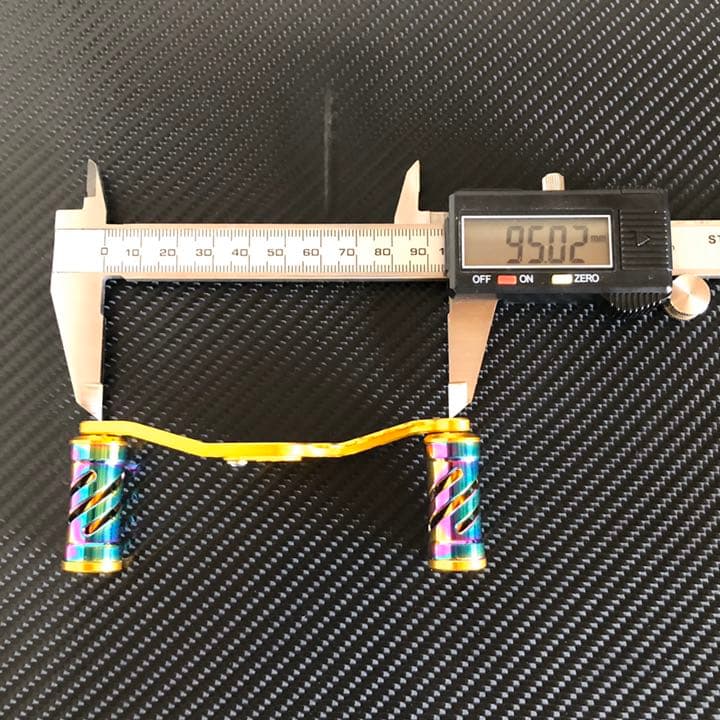 軽量ベイトリール用アルミハンドル アルミハンドルノブ セット　ゴールド/オーロラ