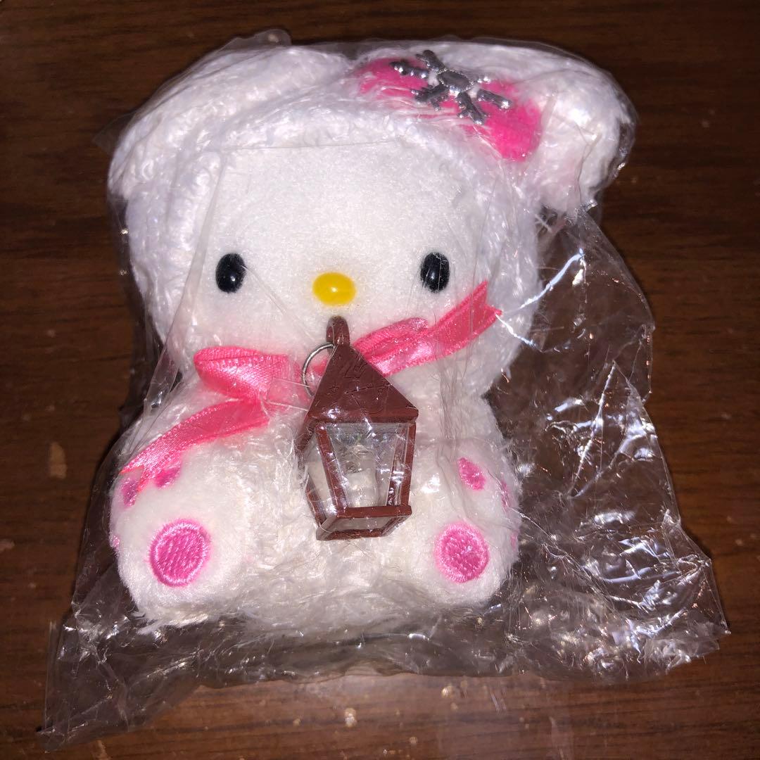 レア　北海道限定ハローキティ　雪うさぎぬいぐるみ　タグ付き　ストラップ