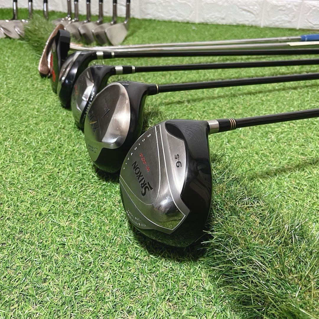 ゴルフを始める方にオススメ SRIXON他 メンズゴルフクラブ豪華15本セット
