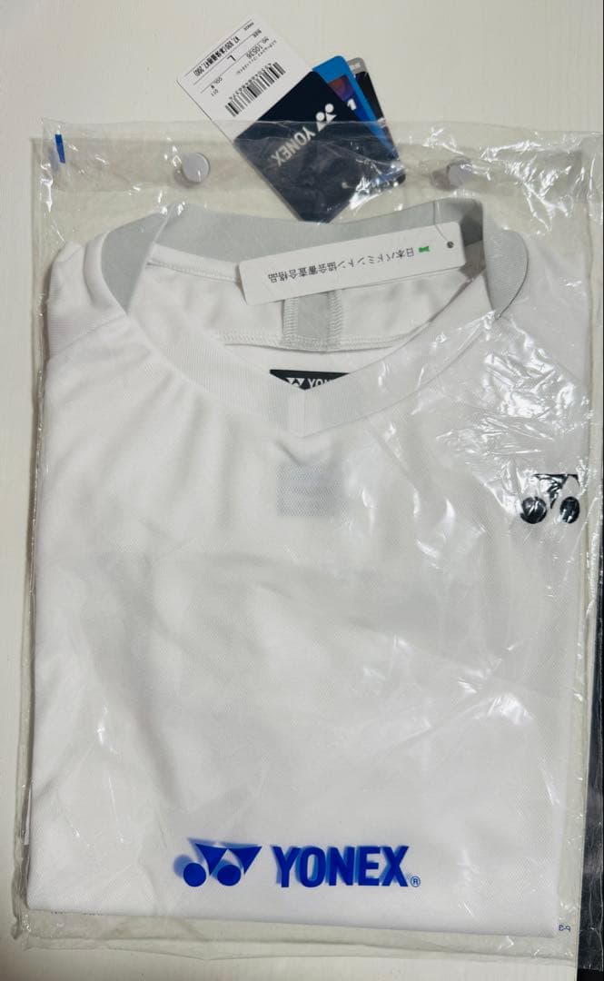 YONEX ヨネックス ユニゲームシャツ フィットスタイル 白 L 新品 タグ付