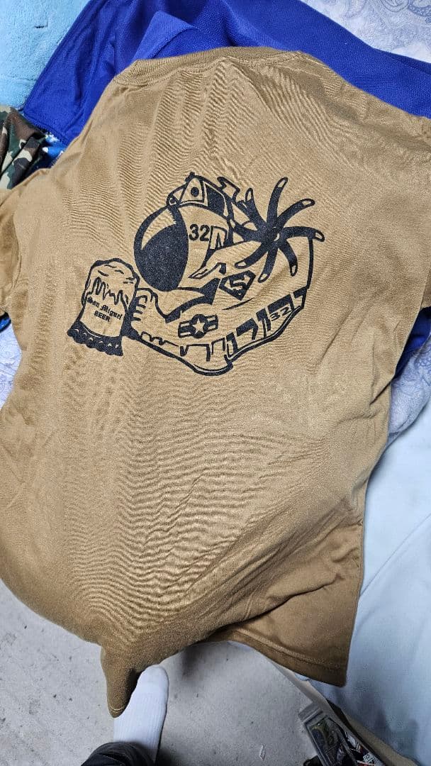 カジュアル ベージュ Tシャツ スパイダー デザイン