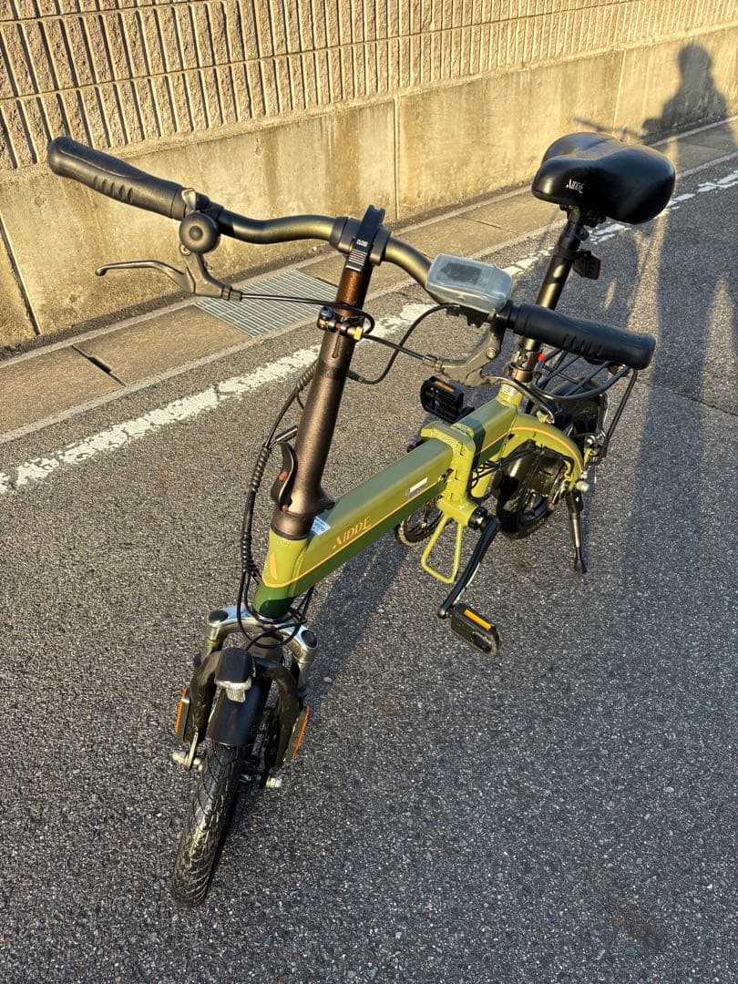 AIDOL 折りたたみ電動アシスト自転車 オリーブグリーン