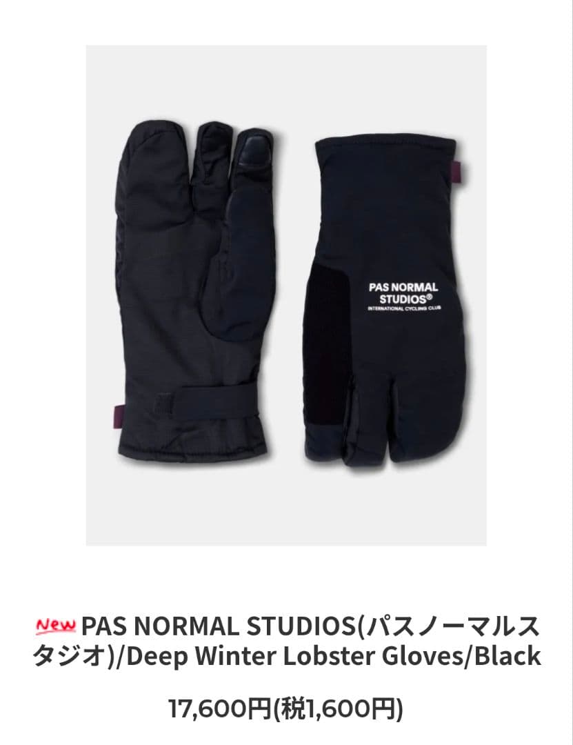 Logo Deep Winter Lobster GlovesサイズS