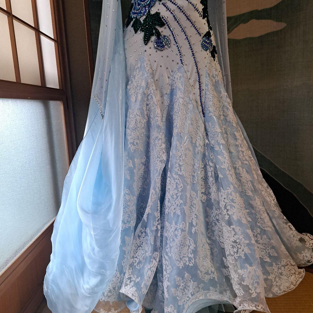 社交ダンス用水色ドレス