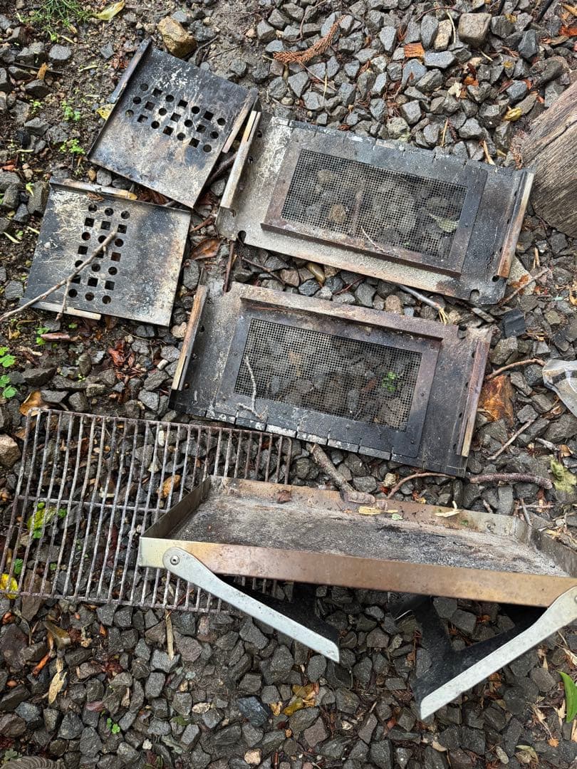 新品組み立てステンレス製メッシュBBQ防寒コンロ