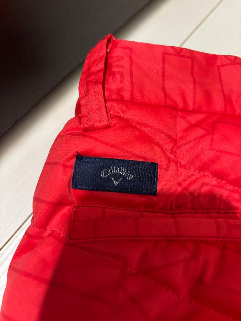 【美品】Callaway Golfパンツ　中綿パンツ　赤　ゴルフパンツ