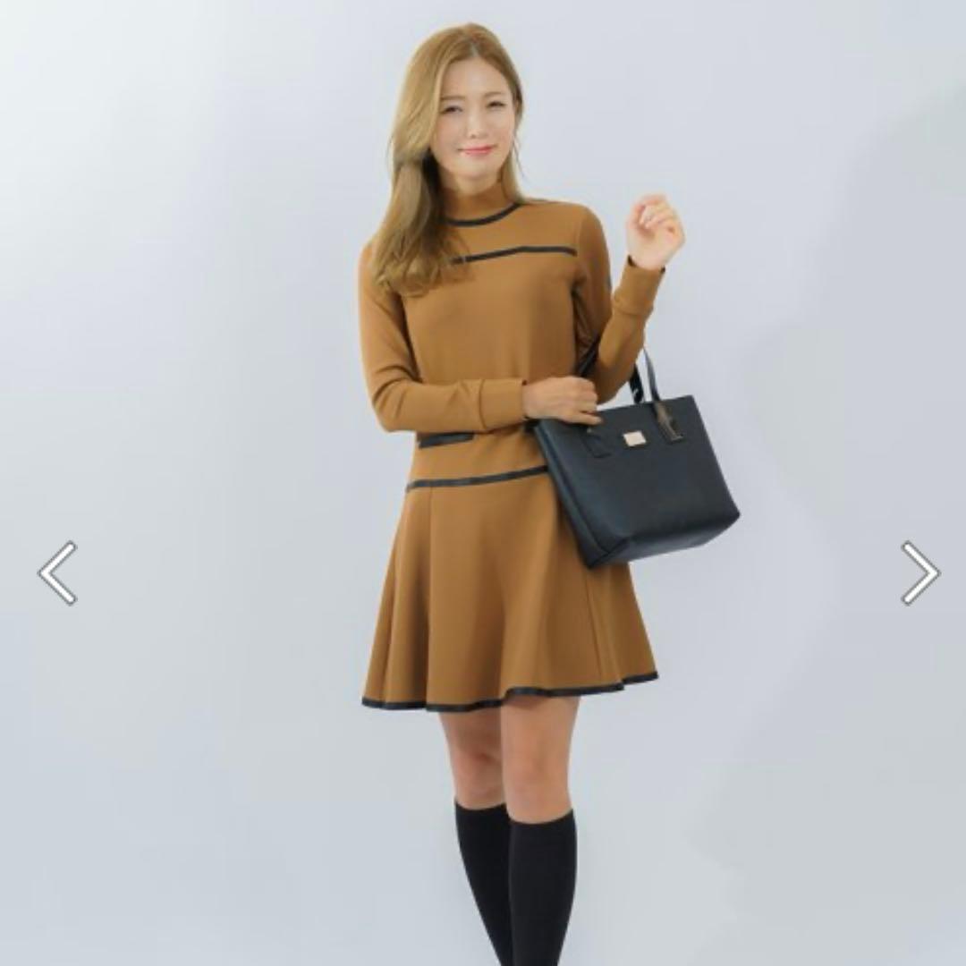 ランバン LANVIN ダンボールニットワンピース ゴルフ