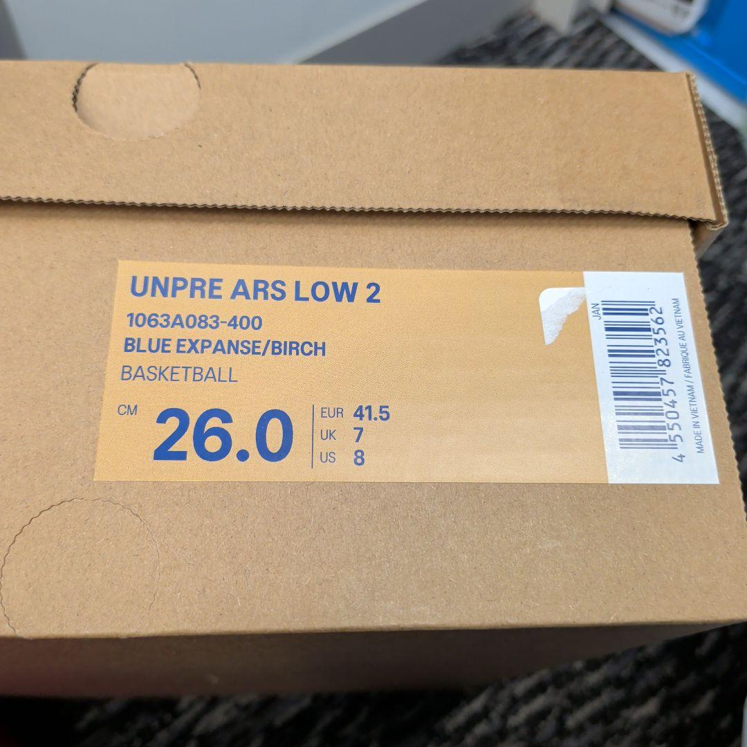 値下げ交渉❌️asics UNPRE ARS LOW2 ブルー26.0