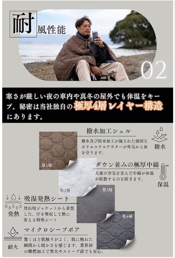 Chill Camping USBブランケット　Lサイズ