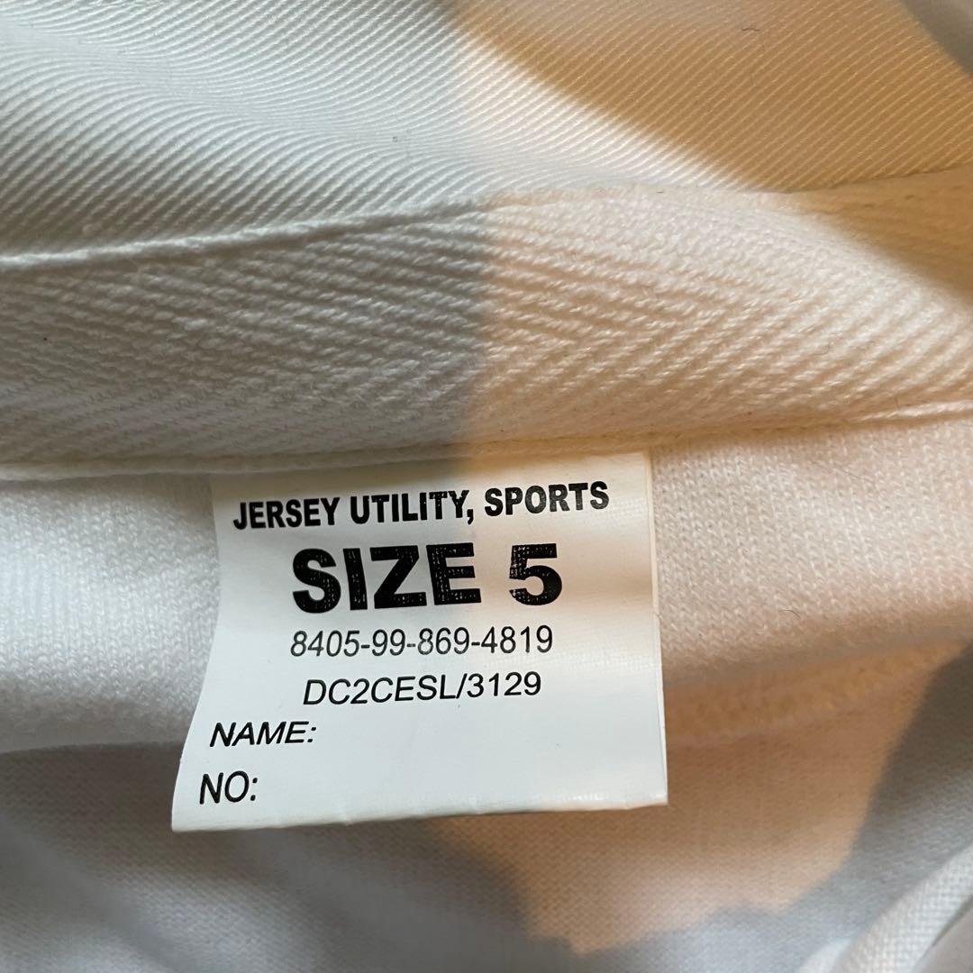 イギリス軍　ホワイト ラガーシャツ サイズ5