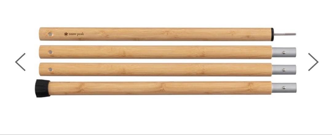 新品 スノーピーク メーヴェL ウッドポール240cm 3本セット