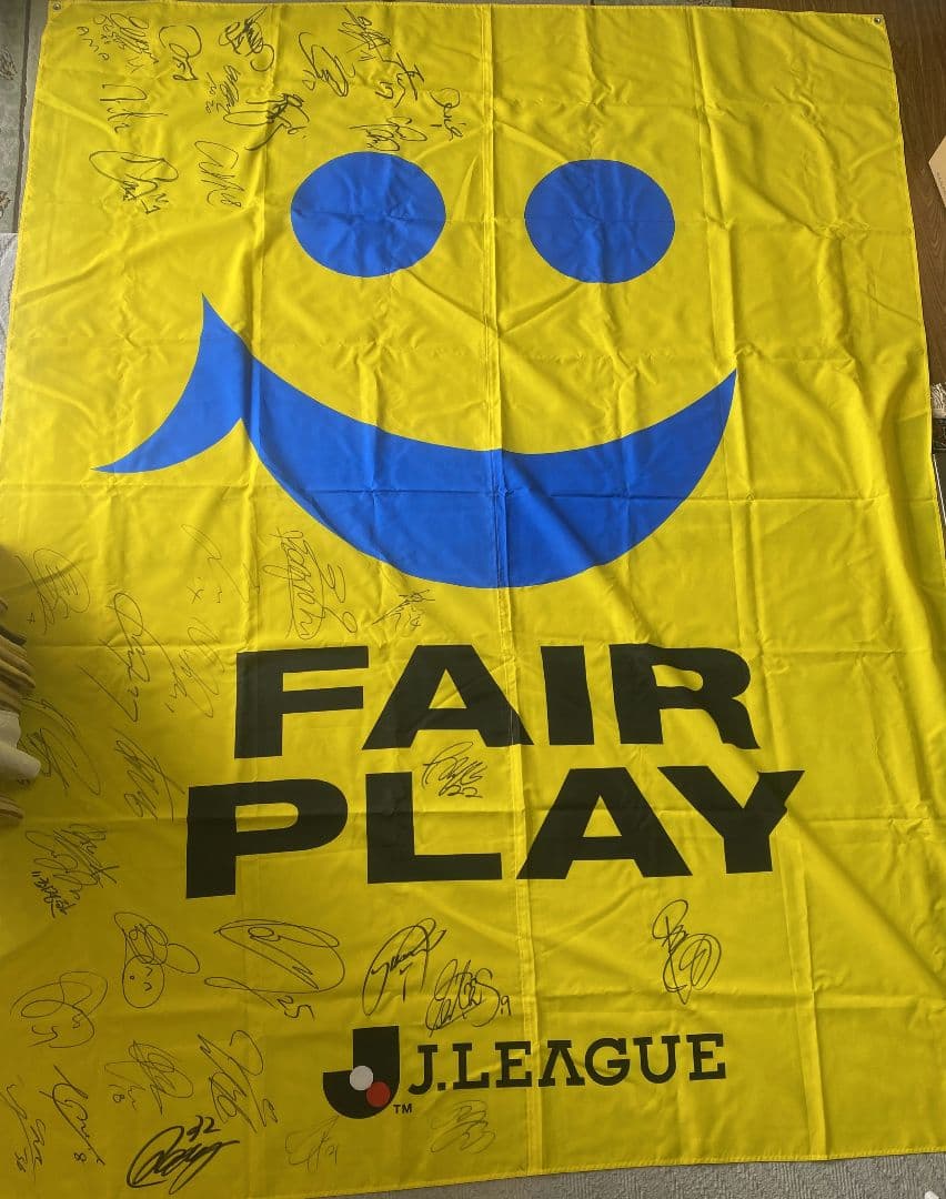 【非売品】Jリーグ FAIR PLAYフラッグ サイン入り