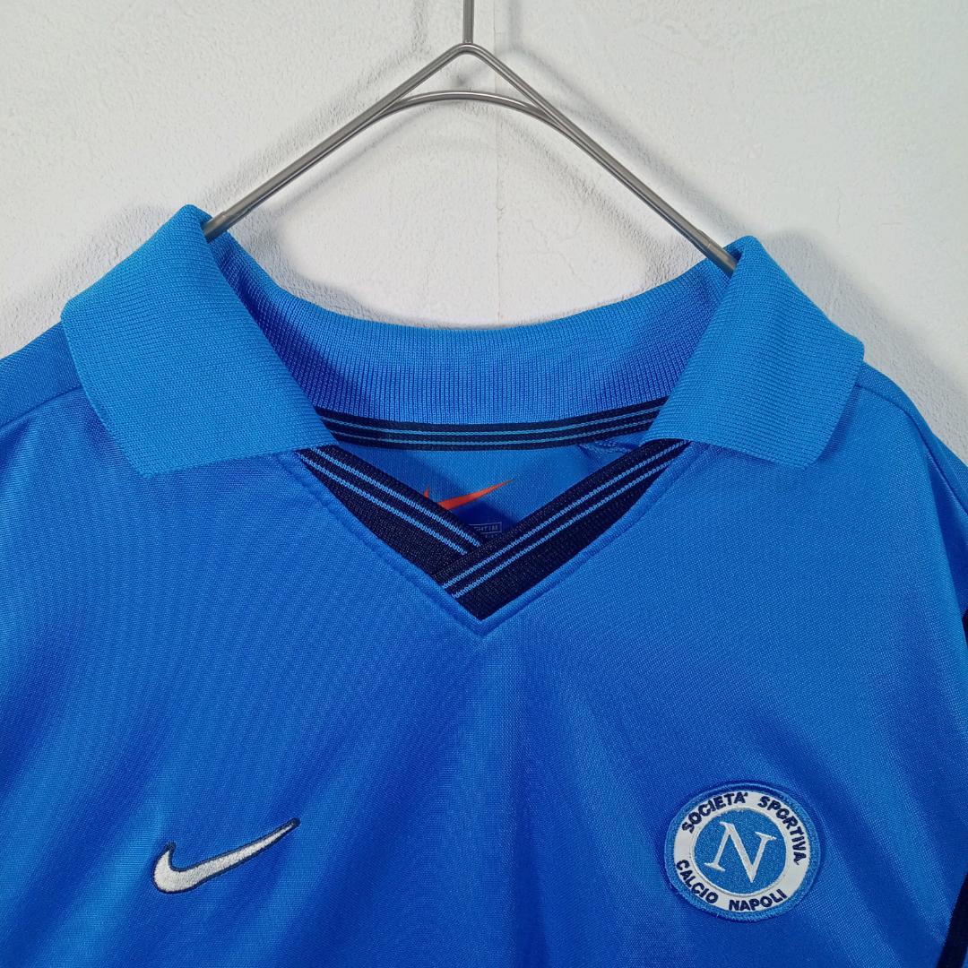 NIKE ナポリ 99-00 シーズン 青 Vネックシャツ イギリス製　XL