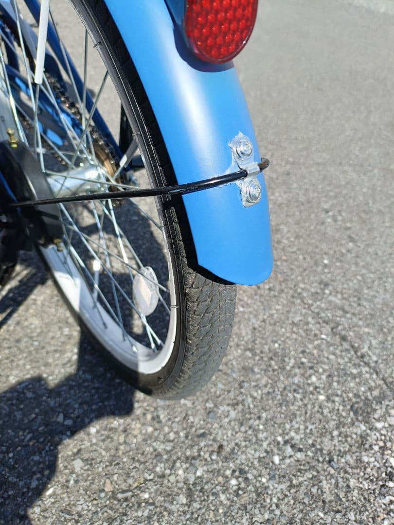 折りたたみ自転車 青 前バスケット付き（購入したばかり）