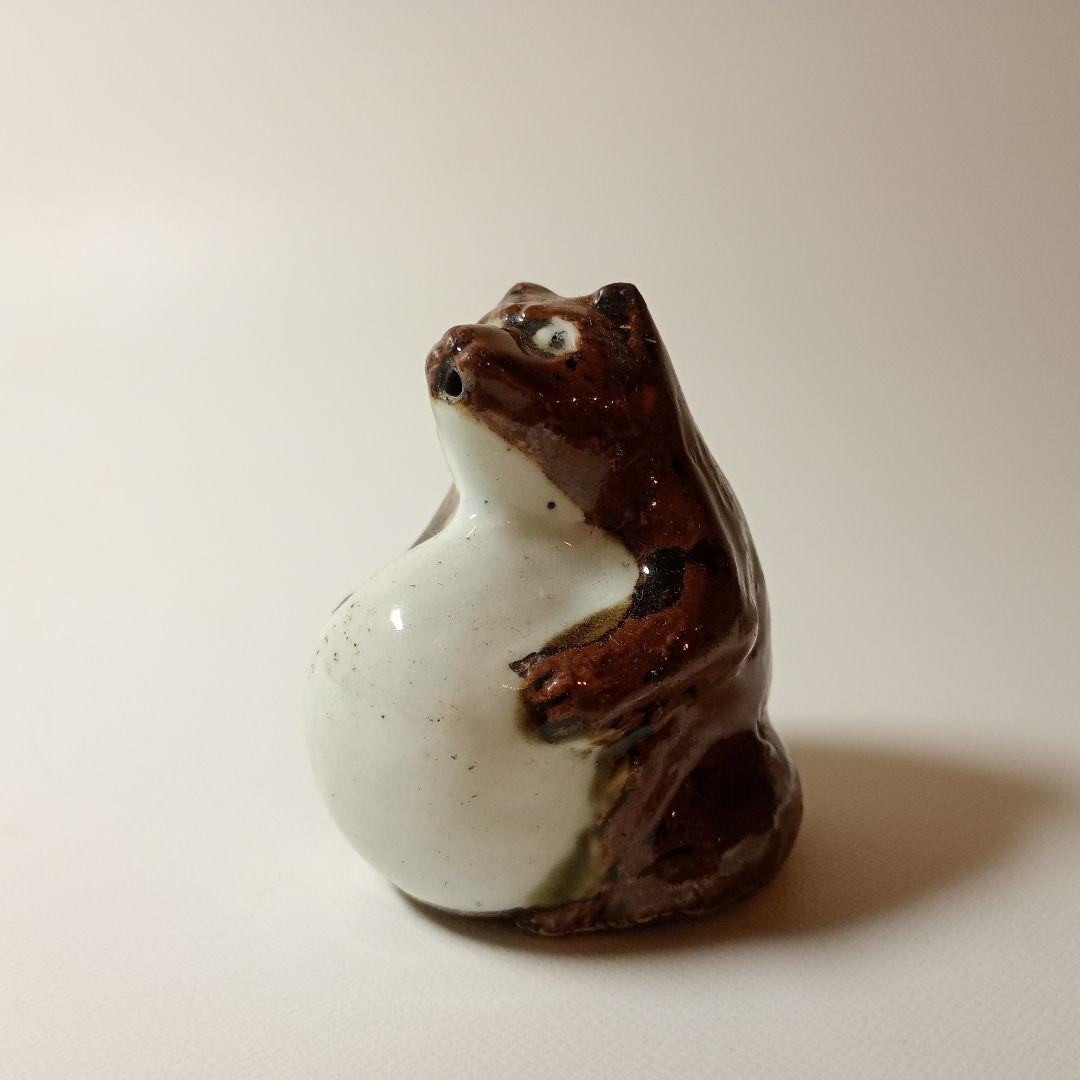 古い磁器　瀬戸焼　狸の水滴