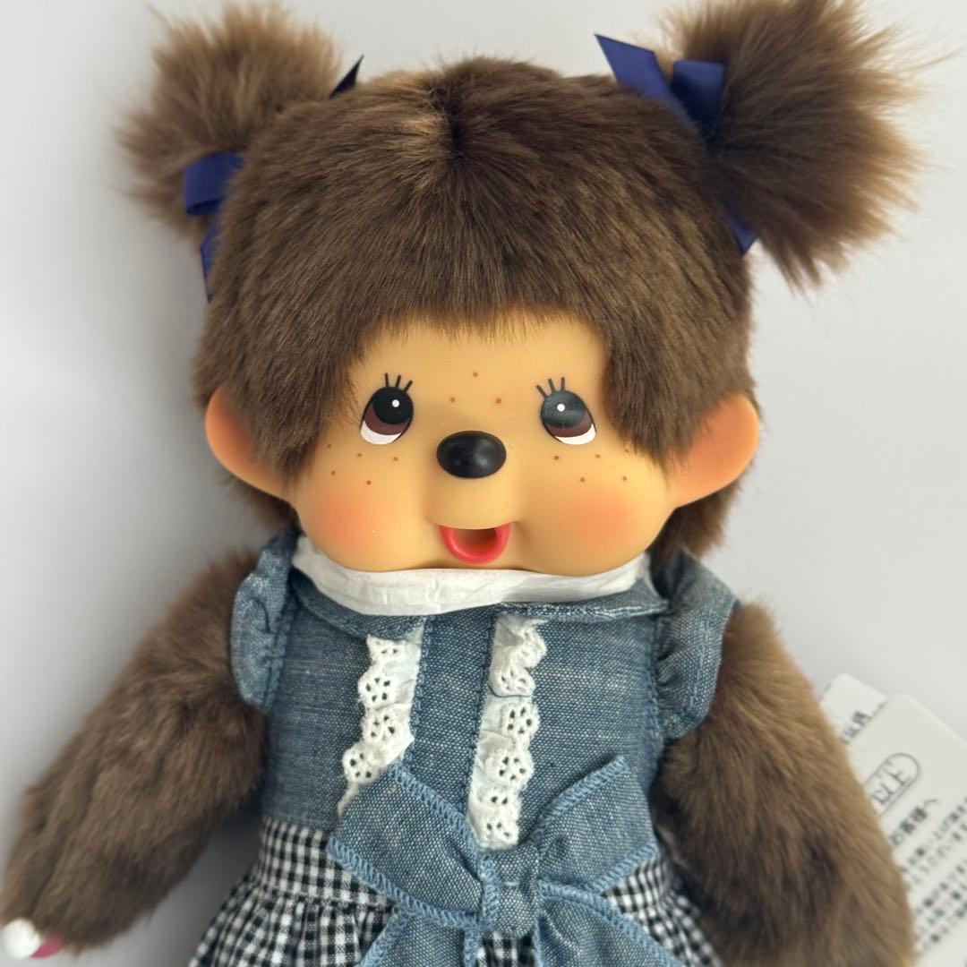 elle モンチッチ Mサイズ 女の子 デニムチェックスカート