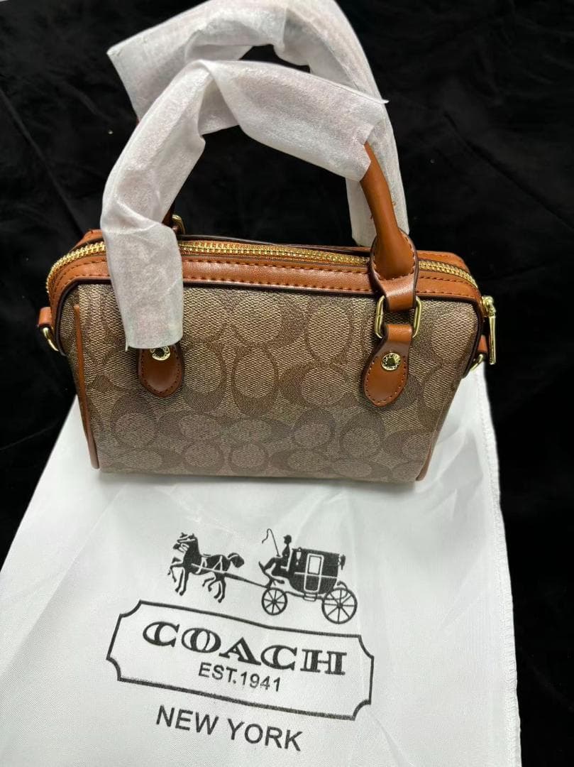 美品 非売品 ミニボストンバッグ ブラウン~~~