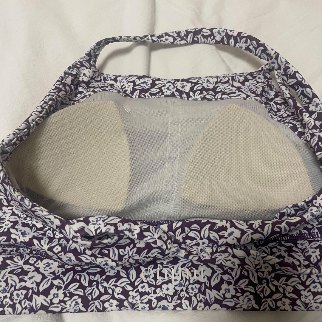 emmi yoga エミーヨガ セットアップ パープル 花柄　サイズ0