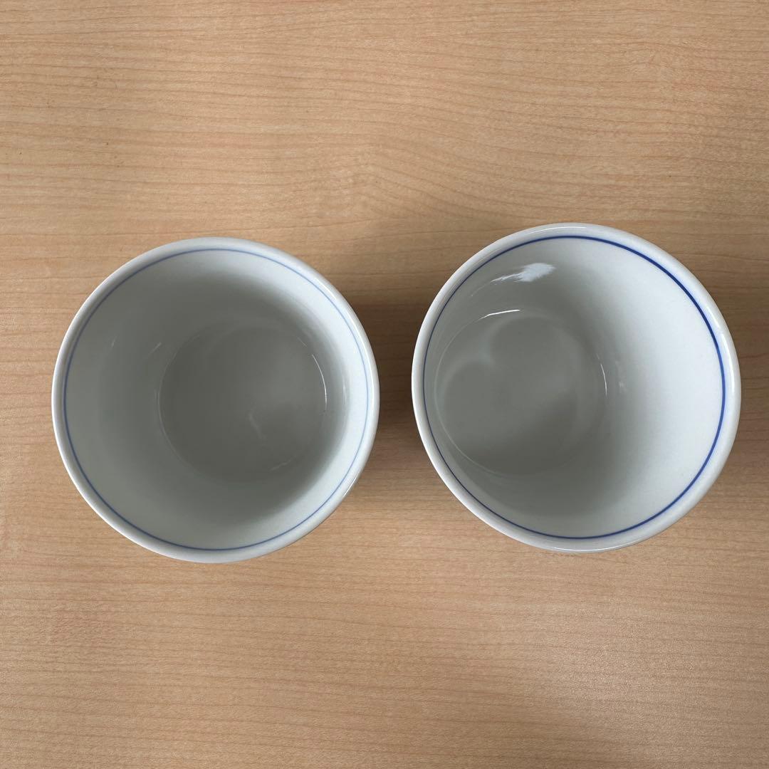 早慶戦　慶早戦　ラグビー　陶器コップセット　青郊　九谷焼　非売品