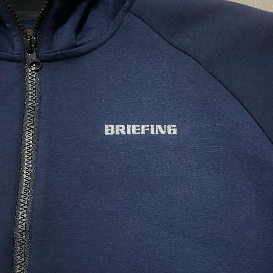 ブリーフィングBRIEFING 3Dロゴダンボールニットダブルジップパーカー L