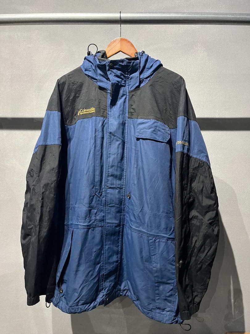 00s　Columbia TITANIUM マウンテンジャケット XL　ブルー