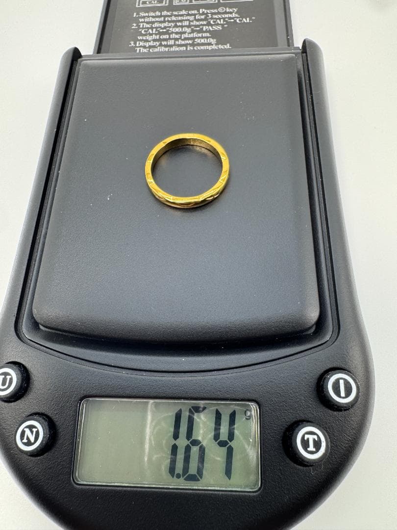 日本製K18ゴールド 編み込みデザイン リング1.64g 11号