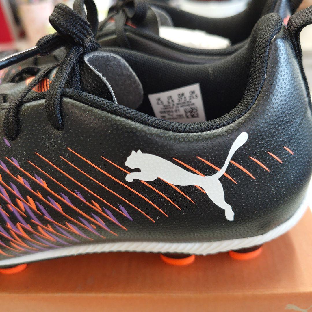 Puma サッカーシューズ スパイク オレンジ/ブラック/パープル23.5センチ