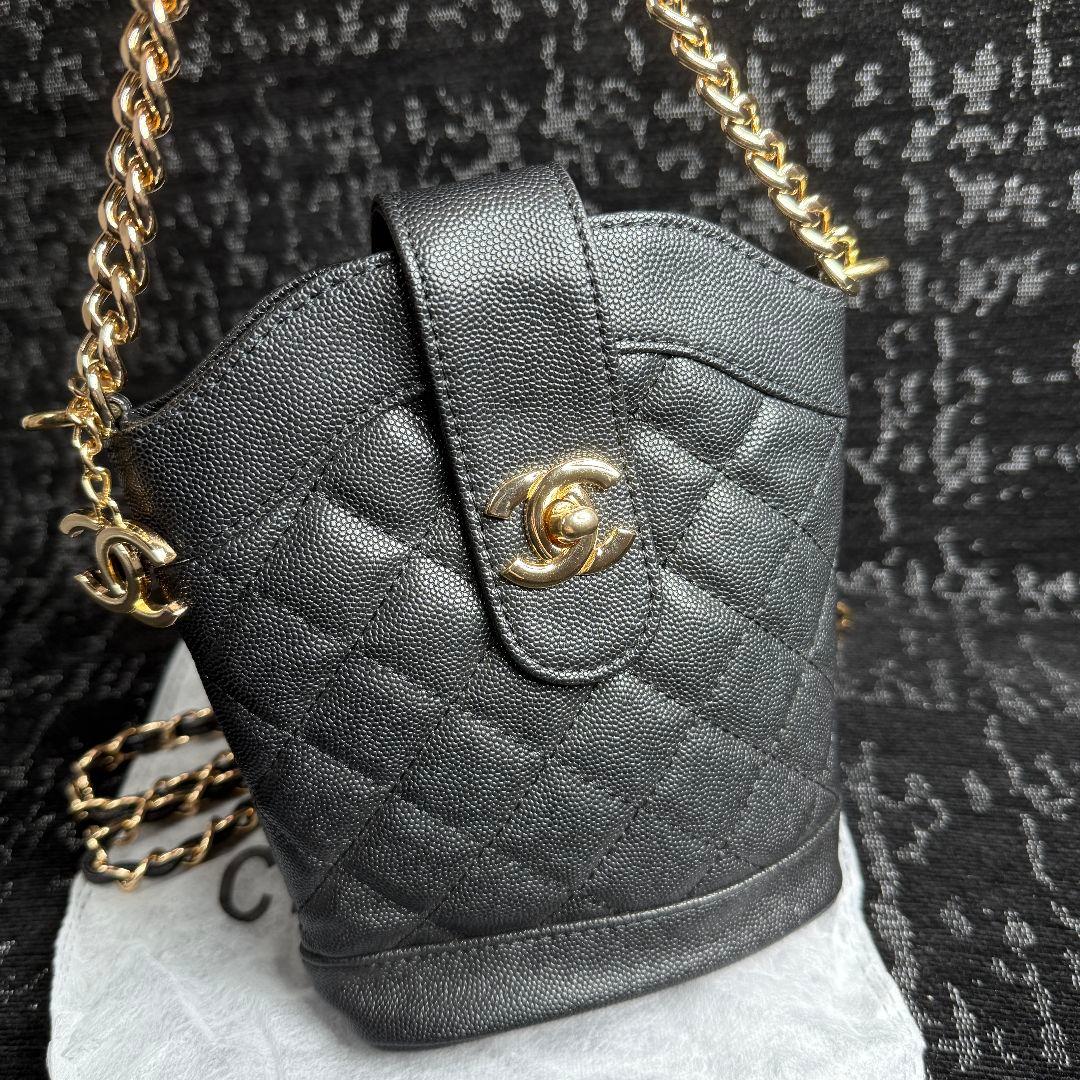 CHANEL ノベルティ キルティング 2way ショルダーバッグ ブラック