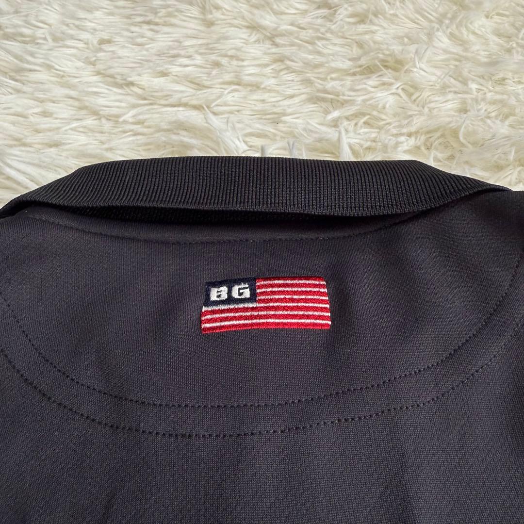 【ブリーフィングゴルフ】美品 バックフレアポロシャツ ブラック S レディース