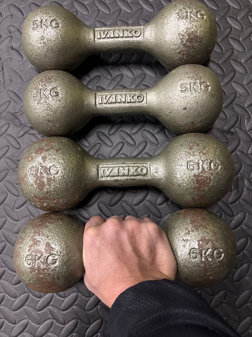 ivanko ダンベル　鉄アレイ5kg.6kgセット　ホームジム　アイロテック