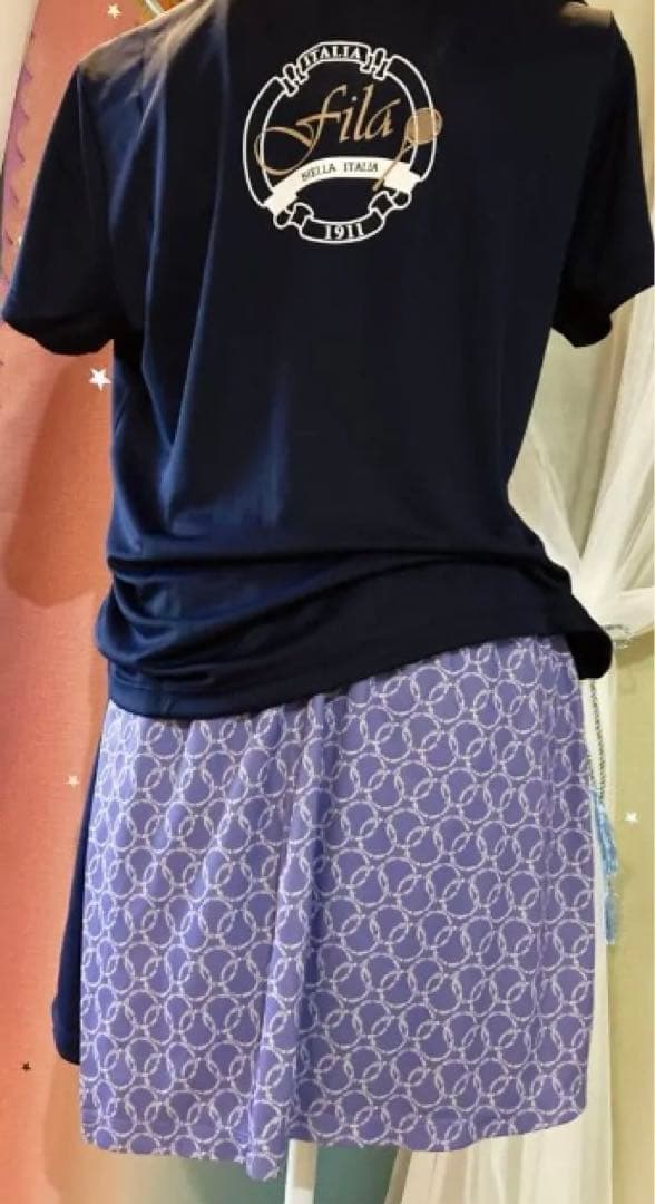 No.830 FILA 新色モーヴのラップショートパンツ☆新品☆XL☆