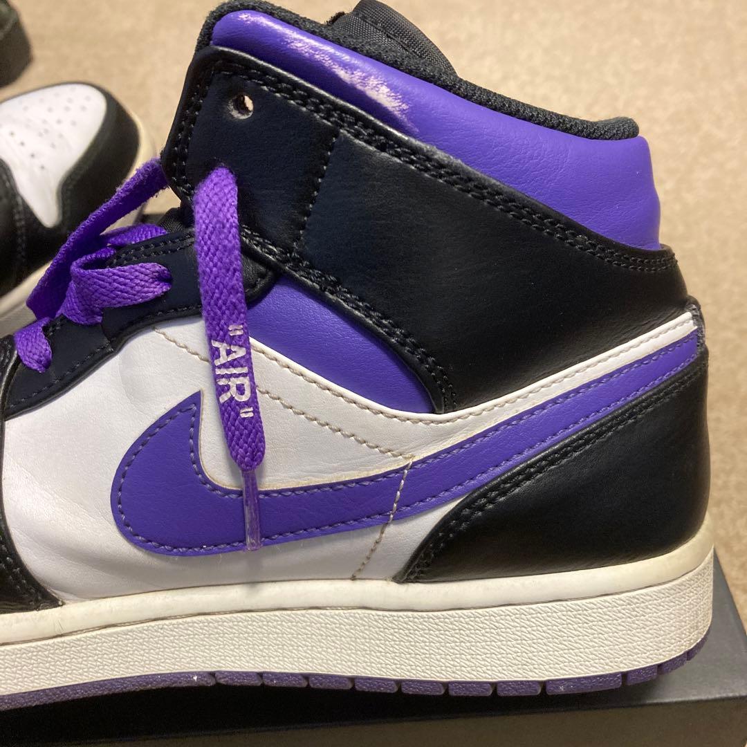 シューズ(男性用) Nike Air Jordan 1 Mid Black/Court Purple